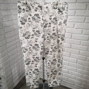 CORE Life Ladies Size 16 Grey & White Tree Pattern Casual Pants